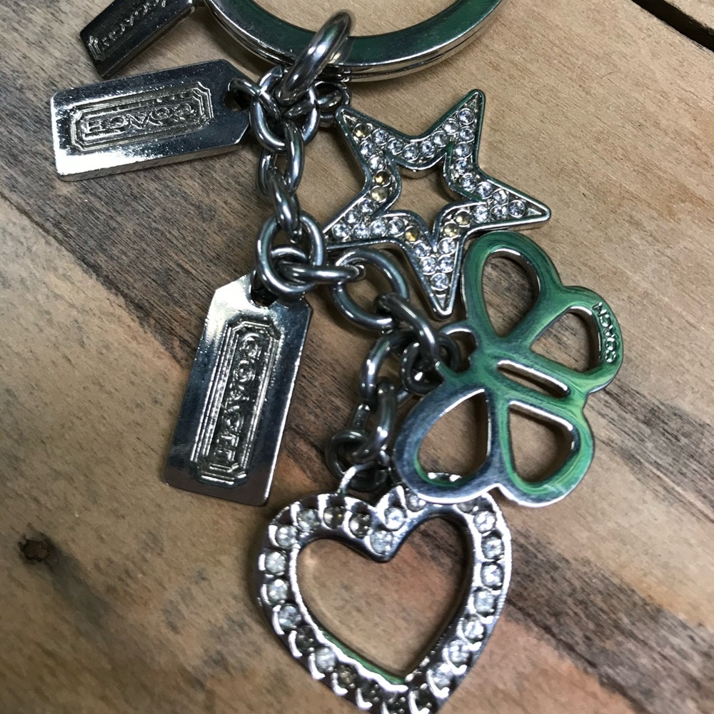 Coach Star, Butterfly&Heart silver bling keychain